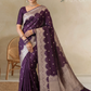 Dark Brown Banaras Katan Silk Saree