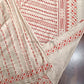 Off White Pure Tussar Gicha Saree with Kantha Work