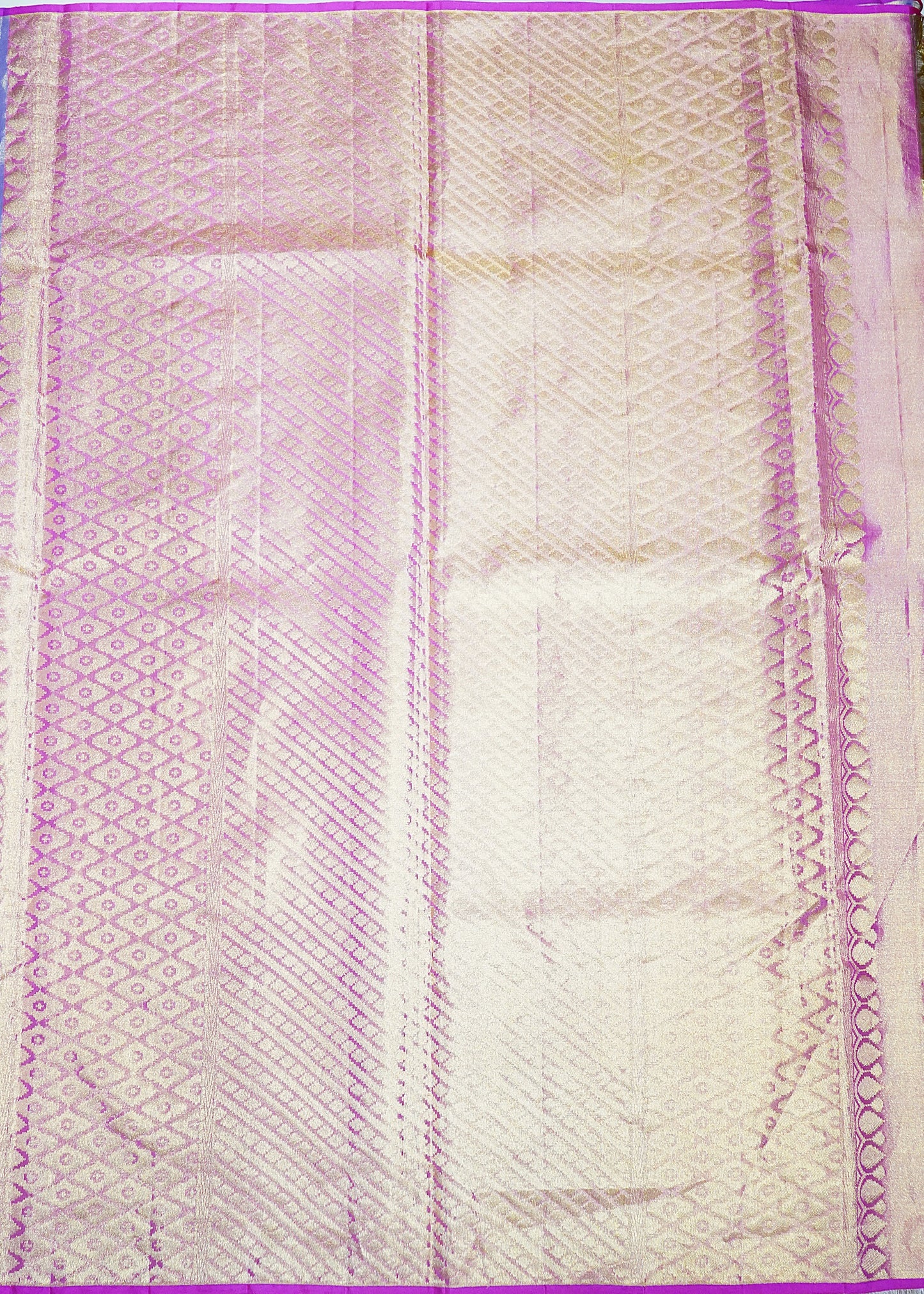 Violet Kanchi Kalanjali Tissue Pure Silk Handloom Saree