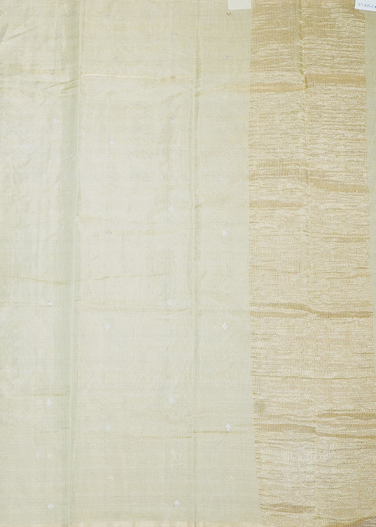 Jade Chanderi Zari Buti Tissue Pure Silk Handloom Saree