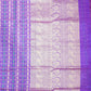 Violet Kanchi Checks Thread Buti Pure Silk Cotton  Handloom Saree