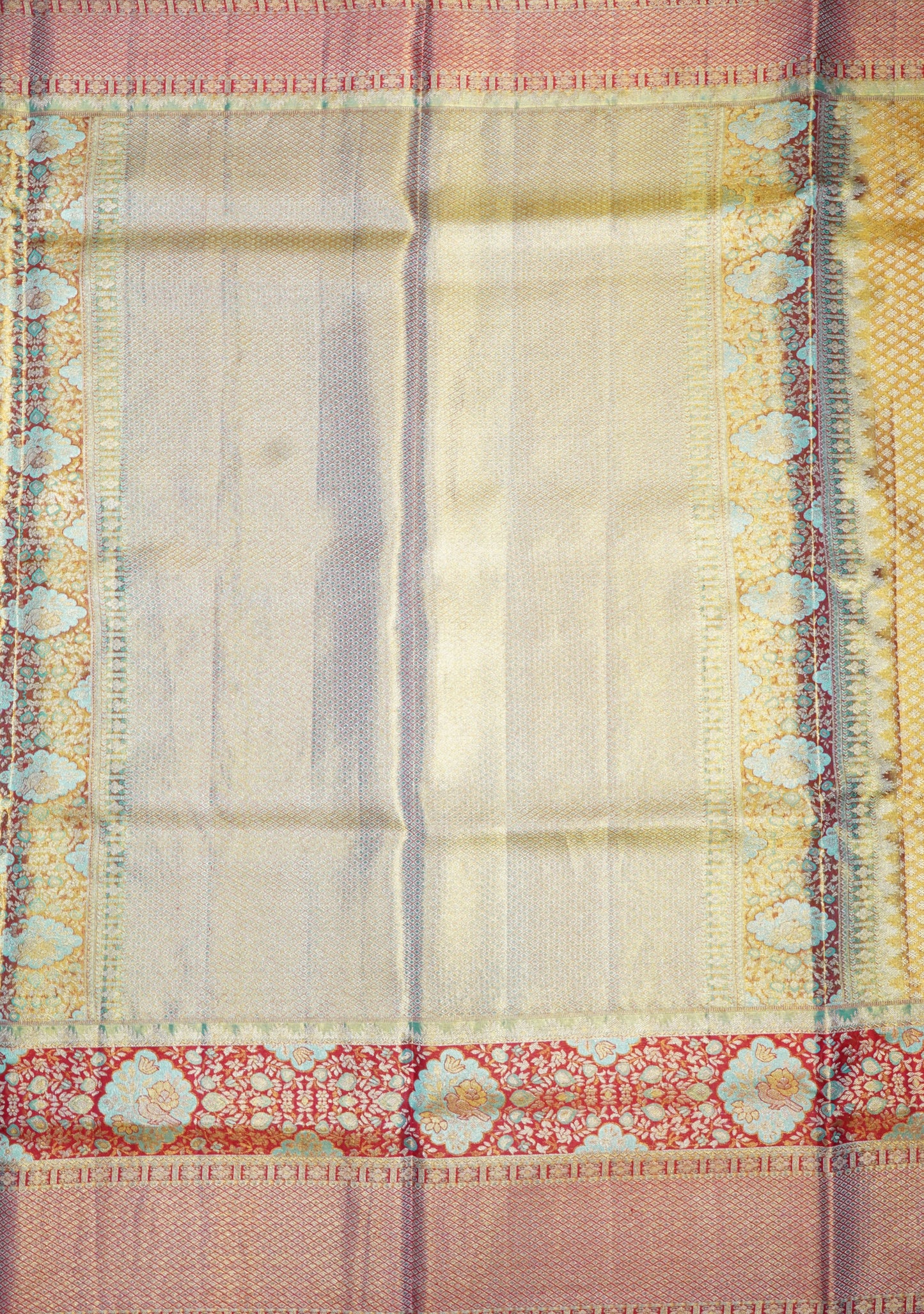 Sea Green Kanchi All Over Pure Silk Handloom Saree