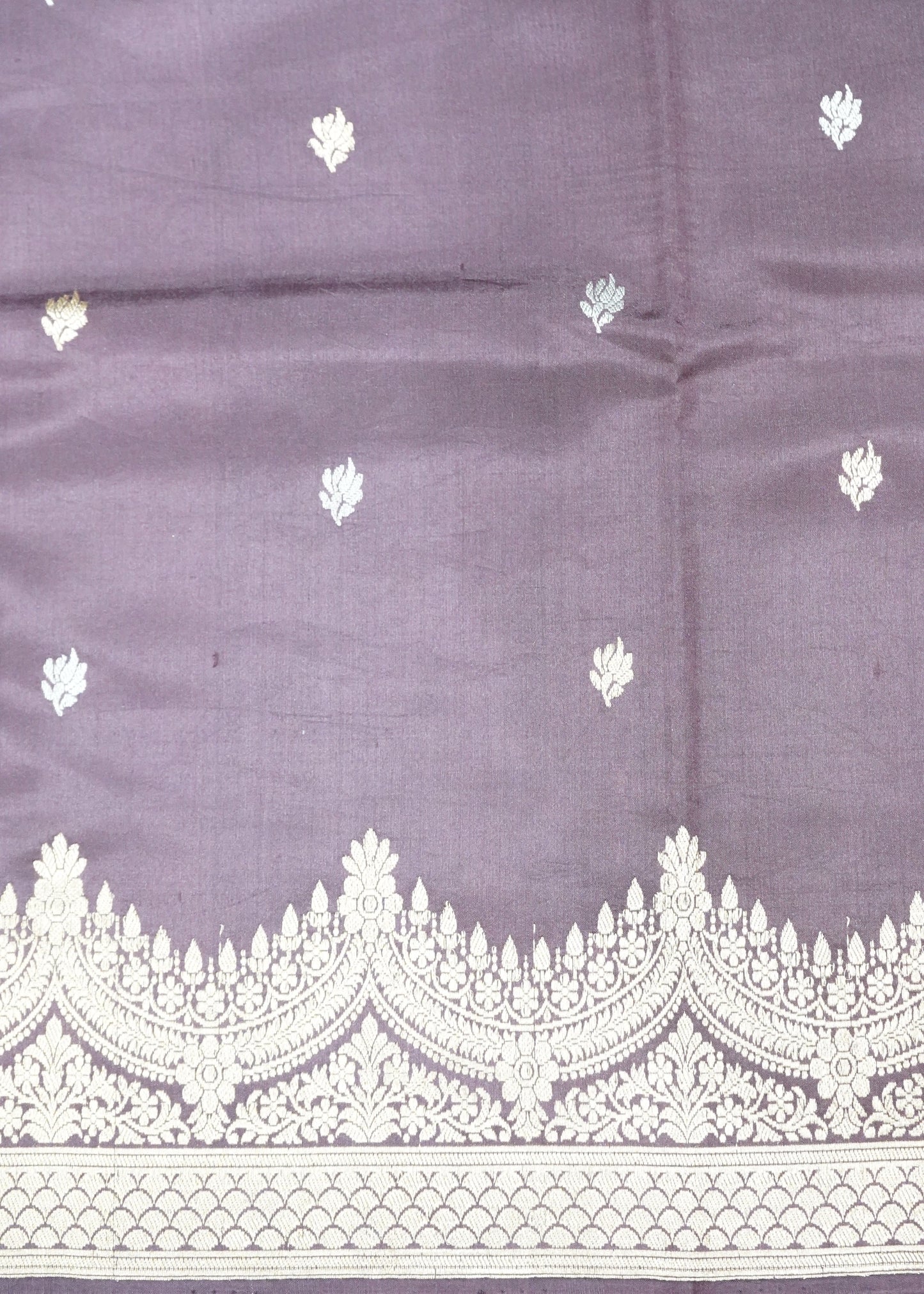 Dark Brown Banaras Katan Silk Saree