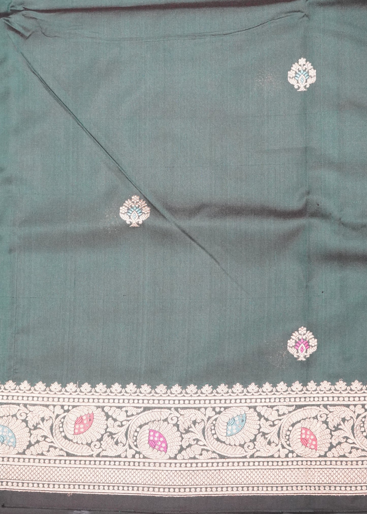 Green Banaras Katan Silk Saree