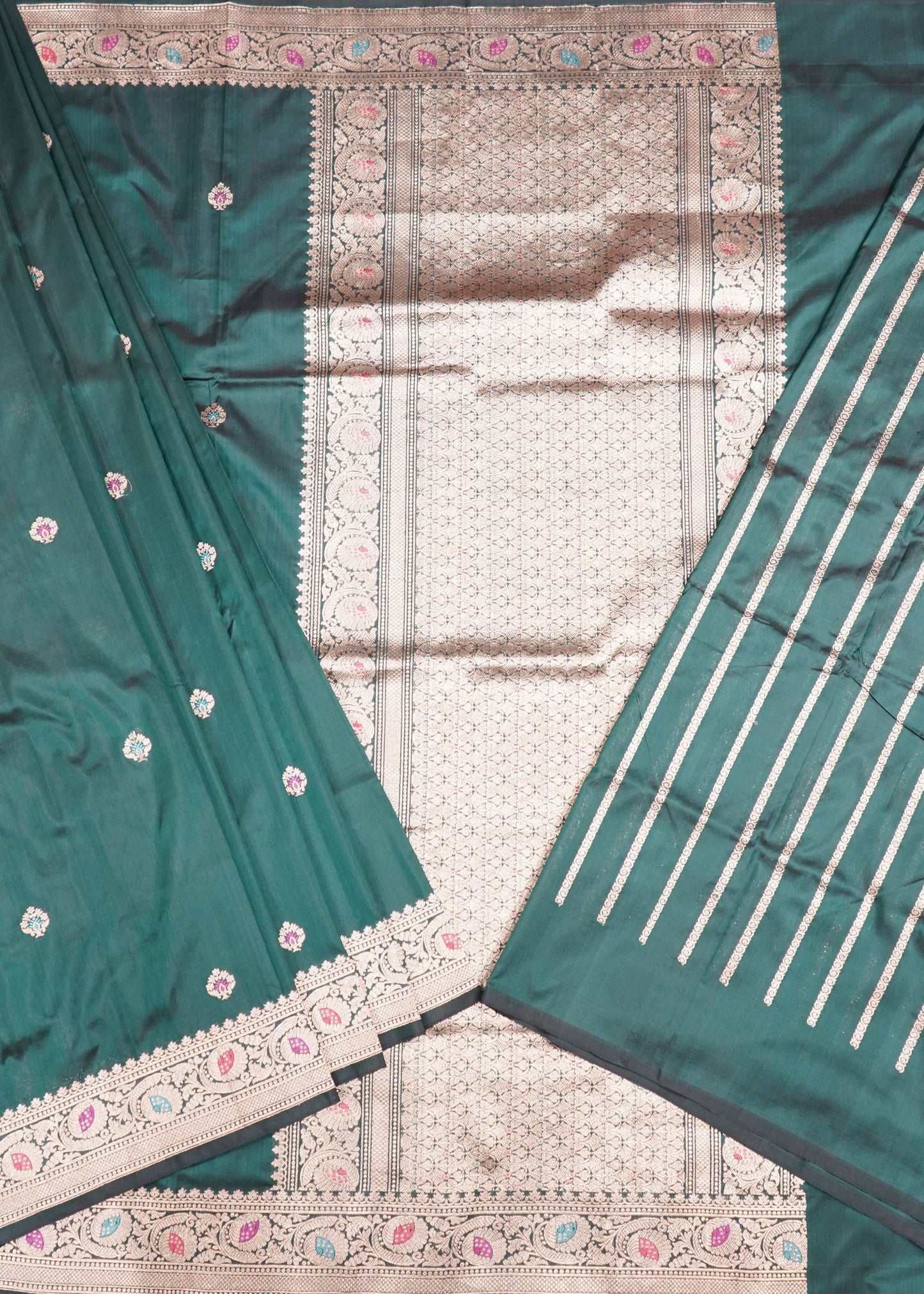 Green Banaras Katan Silk Saree