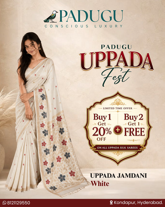 Uppada Jamdani White