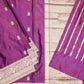 Dark Wine Banaras Zari Buti Mashru Pure Silk Saree