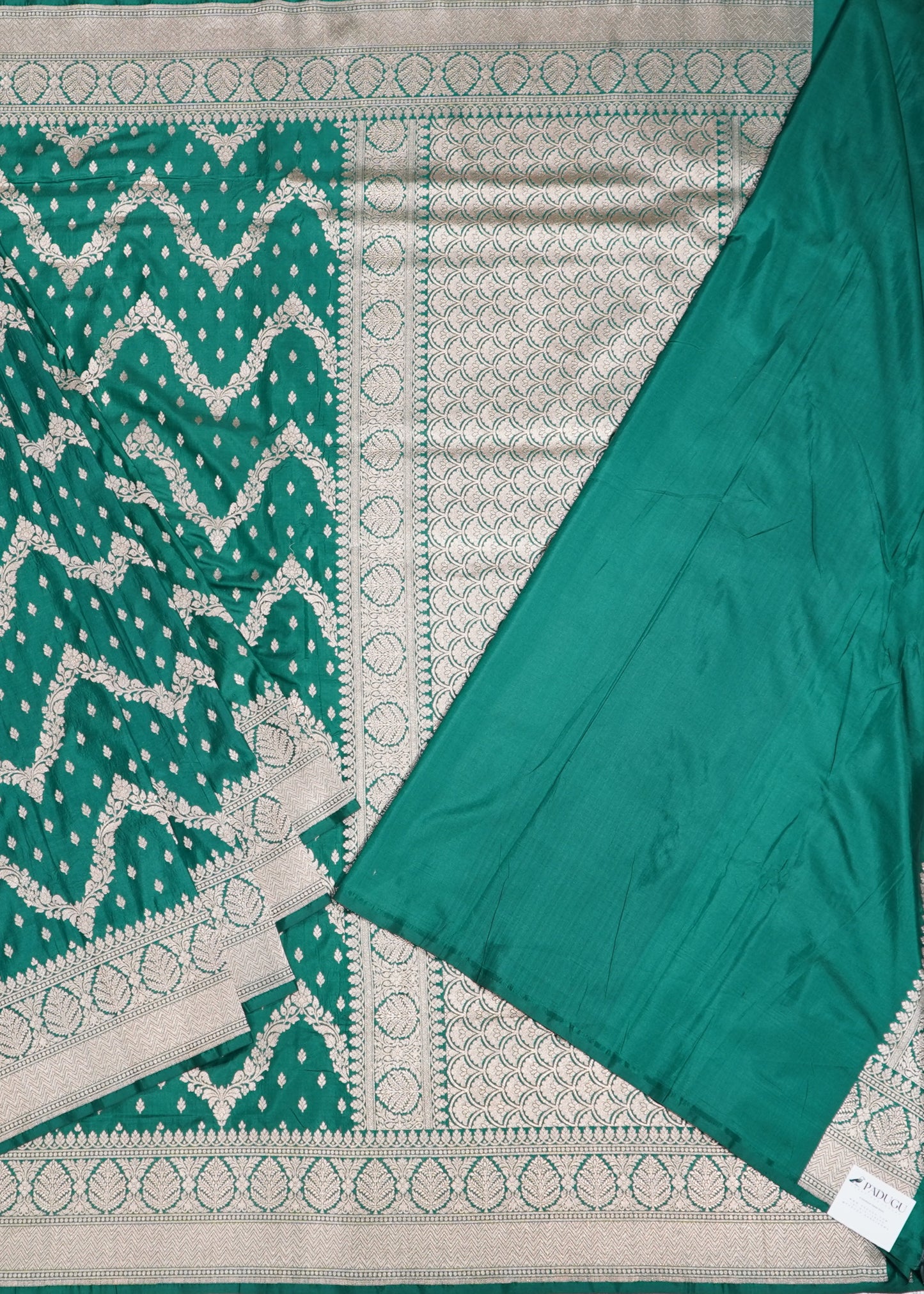 Green Banaras All Over Zari Katan Pure Silk Saree