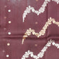 Coffee Brown Banaras Jaal Kora Pure Silk Handloom Saree
