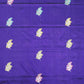 Voilet Banaras Meenakari Zari Buti Iktara Katan Pure Silk Handloom Saree