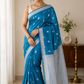 Blue Banaras Mashru Silk Saree