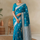 Blue Banaras Mashru Silk Saree