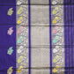 Voilet Banaras Meenakari Zari Buti Iktara Katan Pure Silk Handloom Saree