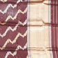 Coffee Brown Banaras Jaal Kora Pure Silk Handloom Saree