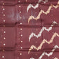Coffee Brown Banaras Jaal Kora Pure Silk Handloom Saree