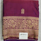 Dark Wine Banaras Zari Buti Mashru Pure Silk Saree