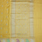 Yellow Banaras Ikatara Katan Pure Silk Saree